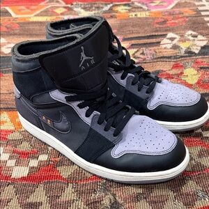 Jordan Black and Gray High-Top Sneakers